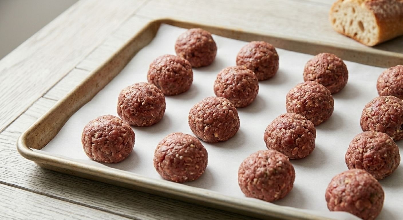 Forming Uniform Meatballs for the Sheet Pan