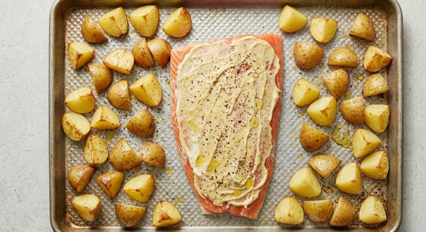 Insert Salmon Filet to Pan